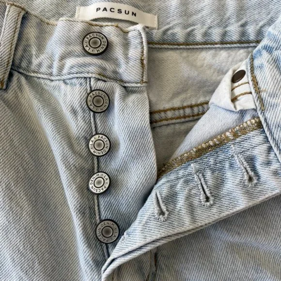 PacSun High Rise Straight Distressed Jeans Size 24 - Picture 5 of 10